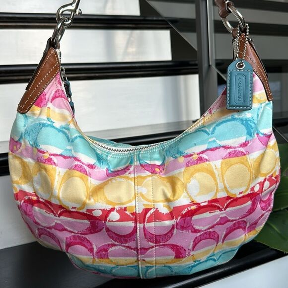 Coach Multicolor Signature Hobo Bag - Picture 6 of 11